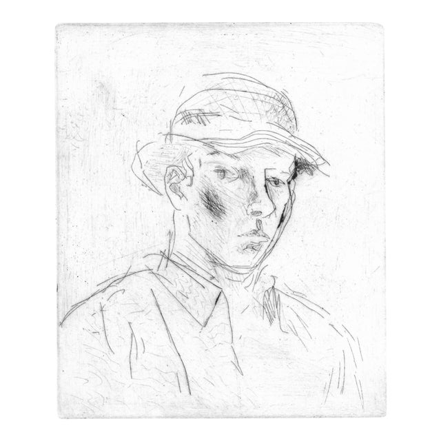 1984 Portrait of a Man by Jon Fasenelli Cawelti For Sale