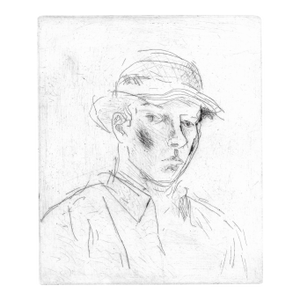 1984 Portrait of a Man by Jon Fasenelli Cawelti