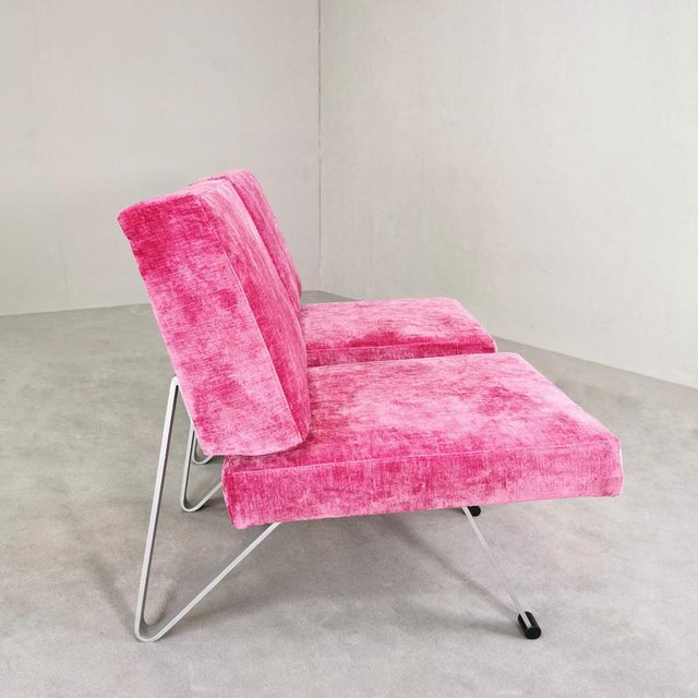 Set of Vintage Armchairs in Fuchsia Velvet, 1960s For Sale - Image 6 of 14