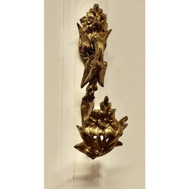 Metal Large French Rococo Ormalu Curtain Curtain Tie Backs, Set of 2 For Sale - Image 7 of 8