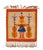 1960s Polish Hand-Knotted Square Wall Tapestry with Musician Motif, 1960s For Sale - Image 5 of 12