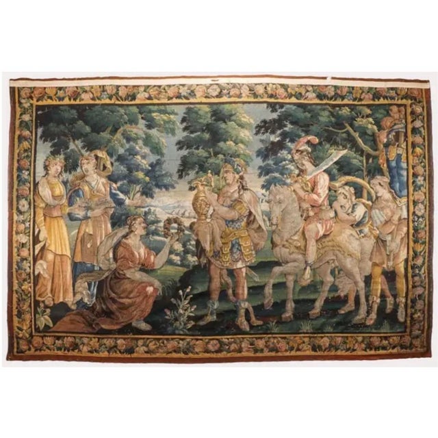 Impressive 17th Century Flemish Historical Tapestry For Sale In Tampa - Image 6 of 15
