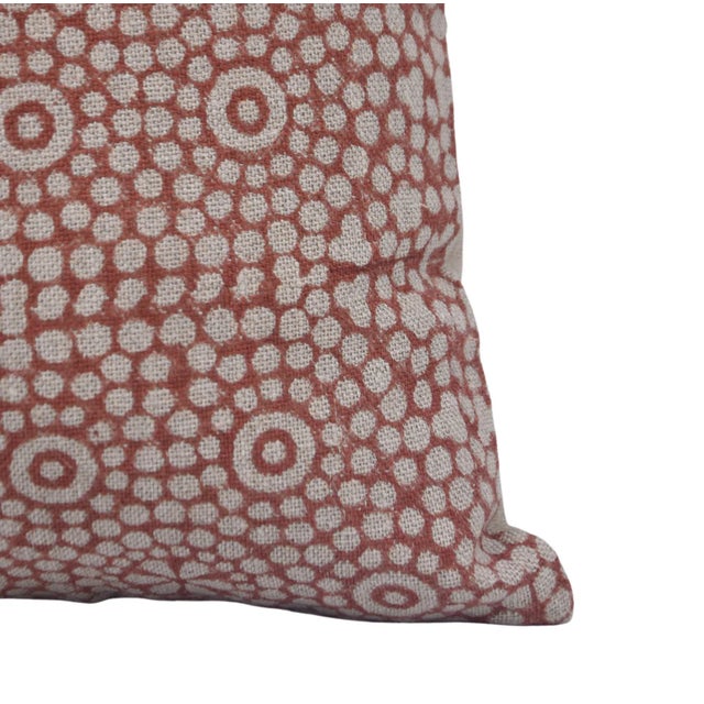 Fabdivine Throw Pillow Cover 14x14 Inch Handmade Block Print Cushion- Chunributi For Sale - Image 6 of 8