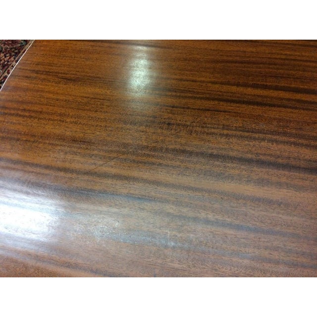 English Vintage Colonial Style Dining Table, Two Leaves For Sale - Image 3 of 16