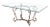 Mid-Century Modern Glass Top Wrought Iron Dining Table For Sale