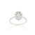 14k Gold Statement Oval Emerald & Diamond Cluster Engagement Ring Size 6 For Sale - Image 9 of 15