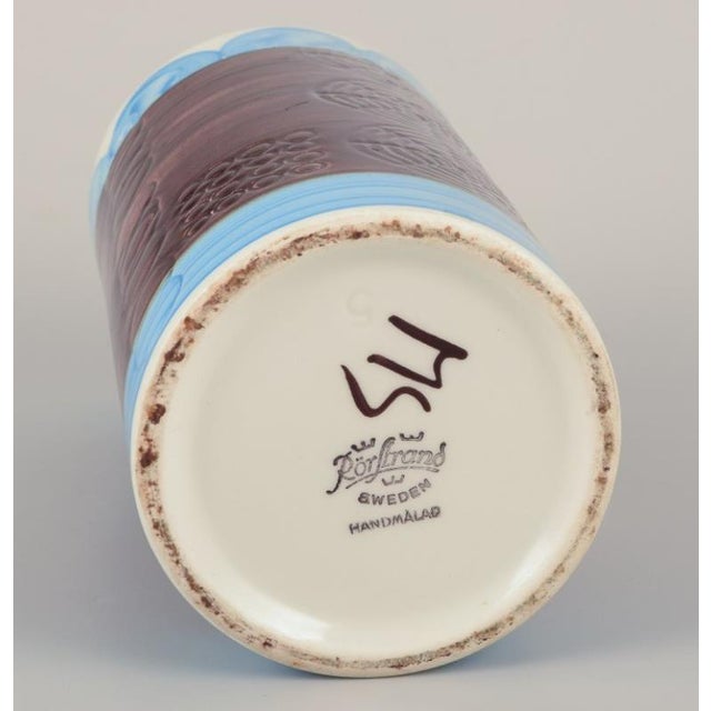 Ceramic Modernist Sarek Ceramic Vase by Olle Alberius for Rörstrand For Sale - Image 7 of 8