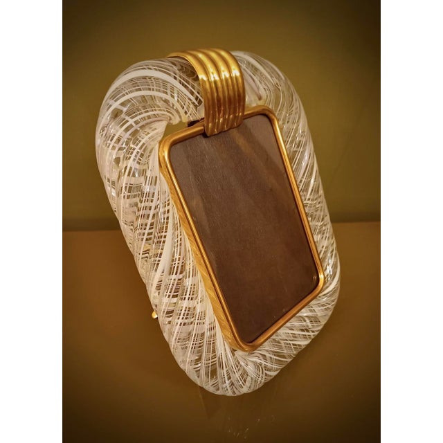 Mid-Century Modern Art Glass Picture Frame by Seguso Vetri D'arte, 1990 For Sale - Image 3 of 9