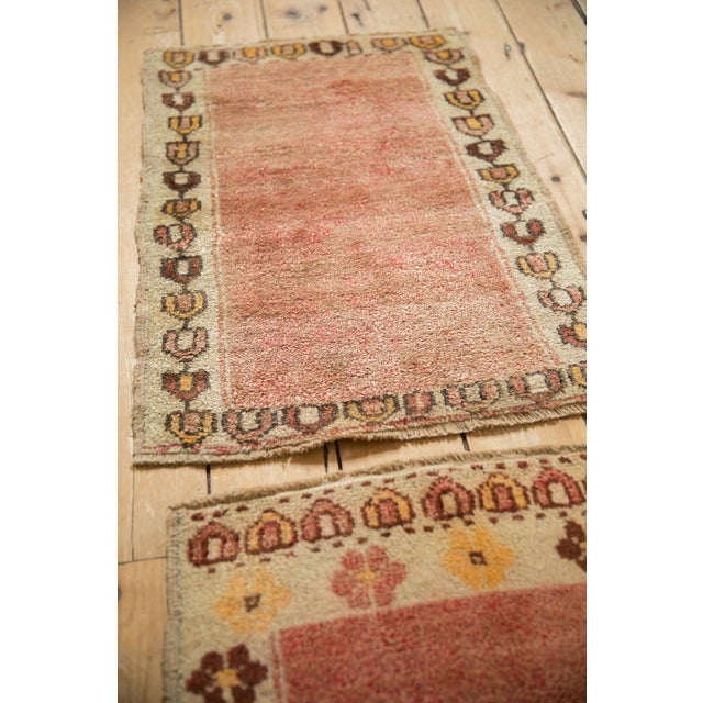 Vintage Distressed Anatolian Square Rug Mat - 1'11" x 2'7" For Sale - Image 9 of 9