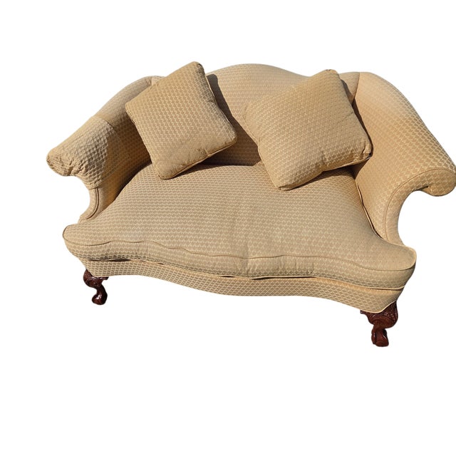 Wood Vintage Hickory Chair Loveseat Sofa Settee Historical James River Plantation For Sale - Image 7 of 18
