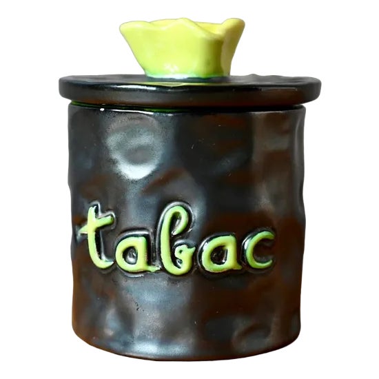 Vintage Elchinger Ceramic Tobacco Pot For Sale