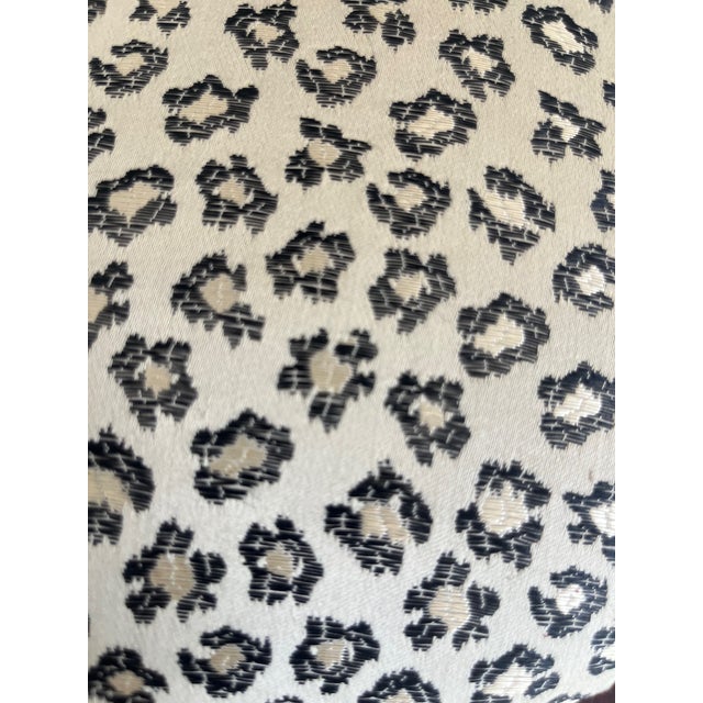 Queen Anne Vintage Mahogany Queen Anne Style Children's or Sample Chair With Pale Gold Leopard Seat Cushion For Sale - Image 3 of 8