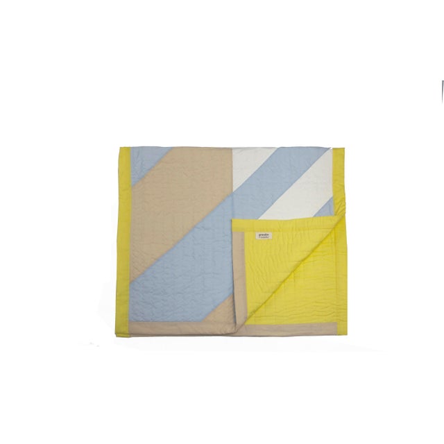 Small Diagonal Quilt by Granite + Smoke For Sale - Image 9 of 9