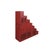 Rustic Distressed Red Triangle Step Tansu Storage Cabinet Display Room Divider For Sale - Image 3 of 5