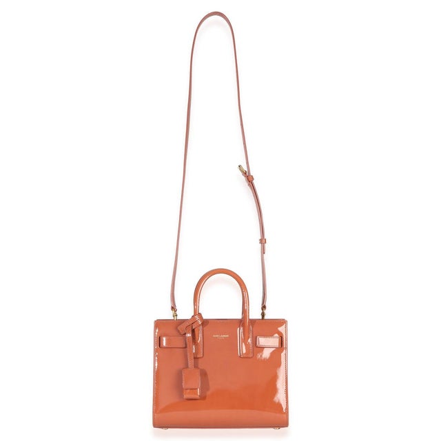 Brown Mild Rose Patent Nano Sac de Jour For Sale - Image 8 of 9