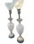 This is a set of two elegant, handblown glass lamps crafted in the Art Nouveau style of the early 20th century, inspired...