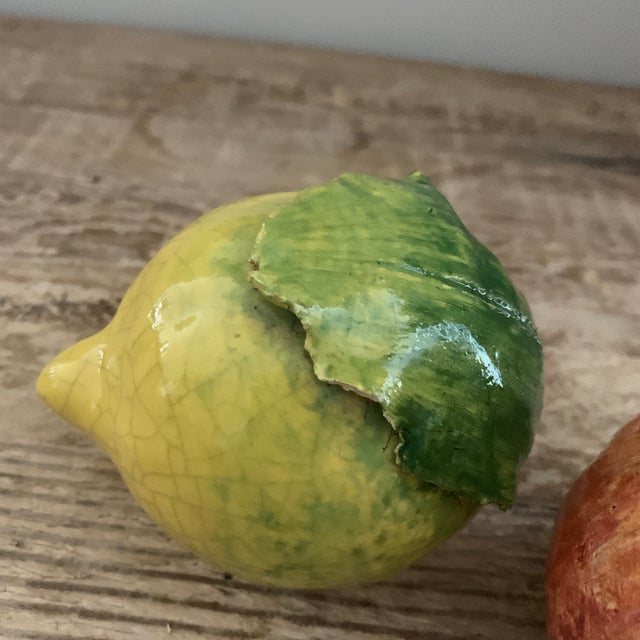 Italian Ceramic Pomegranate (Only) For Sale In Providence - Image 6 of 11