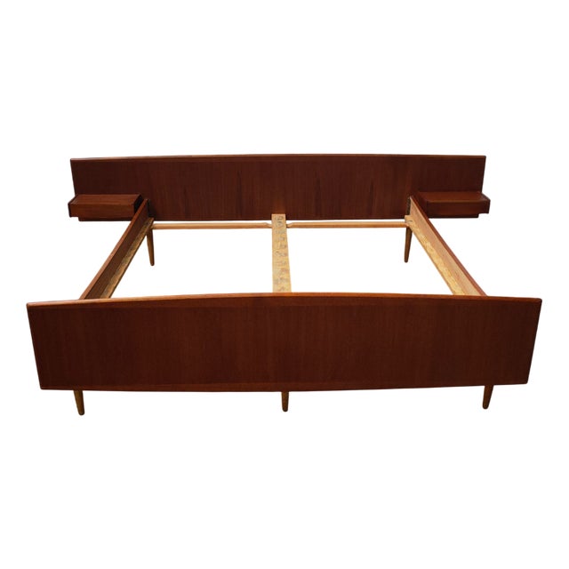 Mid-Century Modern Swedish Teak Bed, 1970 For Sale