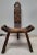 A Handcrafted Brutalist Tripod Spanish / Birthing Chair. Measures: 20" in width, 16" in depth and 29" H . Seat height is...