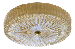 Venetian Gold Graniglia Murano Glass Flush Mount by Simoeng