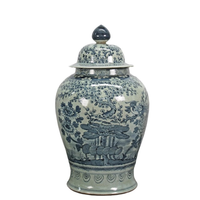 Blue & White Ginger Jar - 24" Inch High For Sale - Image 13 of 13