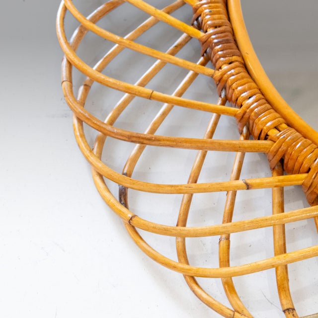 Mid-Century Modern Mid-Century Modern Bamboo Sunburst Mirror from Franco Albini, Italy, 1960s For Sale - Image 3 of 13