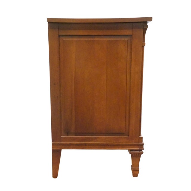 Davis Cabinet Co. Italian Neoclassical Style 70" Adriano Cherry Triple Door Dresser 502 For Sale - Image 15 of 17
