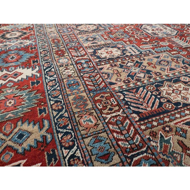 Galerie Shabab Collection Early 20th Century Persian Heriz Carpet For Sale In New York - Image 6 of 10