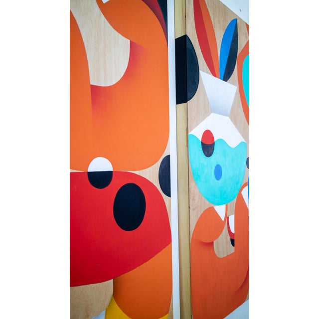Blue Rubén Sánchez, Mediterranean Sunset II, 2023, Acrylic Painting on Panel For Sale - Image 8 of 10