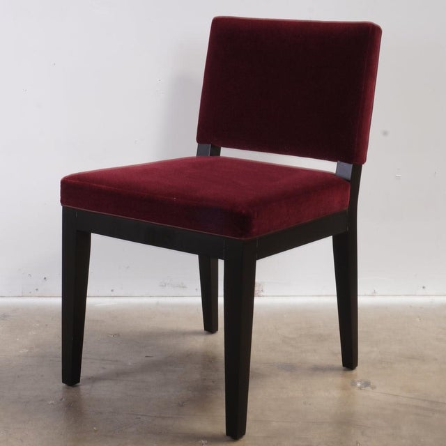 Attributed to Holly Hunt Studio Luna Mohair Dining Side Chairs, Set of 10 For Sale In San Diego - Image 6 of 11