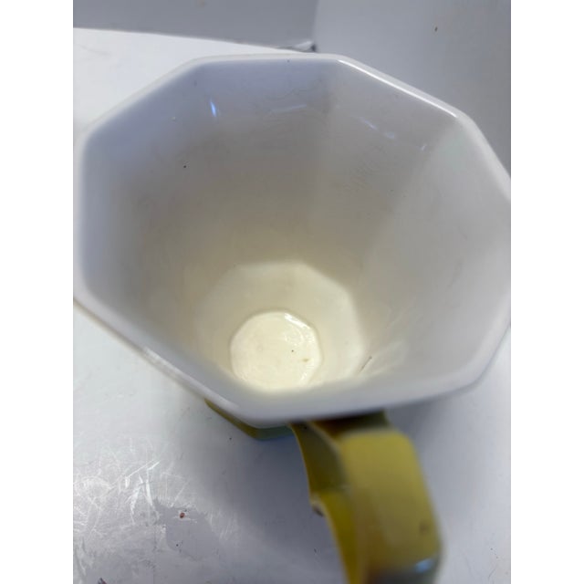 Mid 20th Century Interpace “Independence” Ironstone Octoganal Avocado Yellow Cups - Set of Six For Sale In Indianapolis - Image 6 of 10