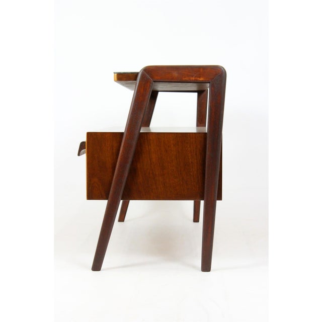 Mid-Century Modern Czech Mahogany Nightstands and Low Cabinet from Jitona, 1960s, Set of 3 For Sale - Image 14 of 18