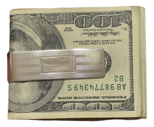 Late 20th Century Tiffany & Co Etched Money Clip Sterling Silver Estate