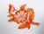 1940s Herend Porcelain Claw Footed Hand Painted Chinese Bouquet Rust Apponyi Orange Vase For Sale - Image 12 of 16