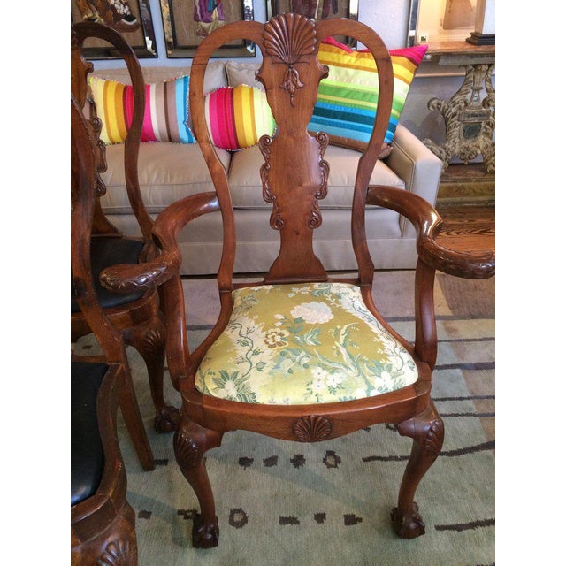 Antique Queen Anne Style Mahogany Dining Chairs Set of 8 Chairish