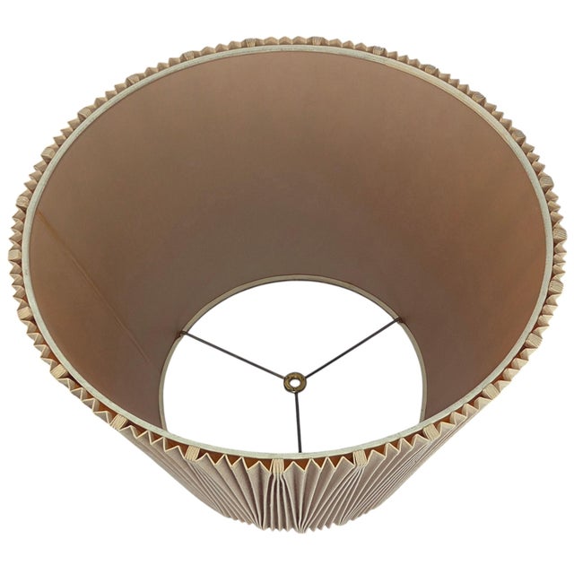 Tan Stiffel Inverted Knife Pleated MCM Shades - A Pair For Sale - Image 8 of 18