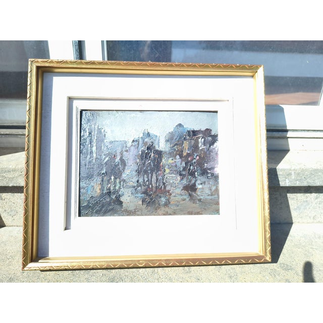 After Henri Lachièze-Rey, Carriages Waiting on the Place De Pigalle, 1920s, Oil Painting on Canvas, Framed For Sale - Image 6 of 7