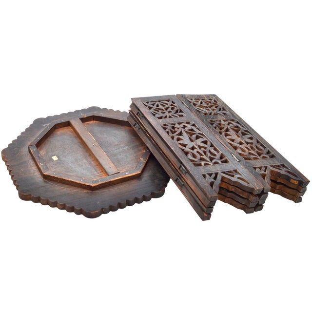 Early 20th Century Handmade Elephant-Patterned Anglo-Indian Side Table For Sale In New York - Image 6 of 7