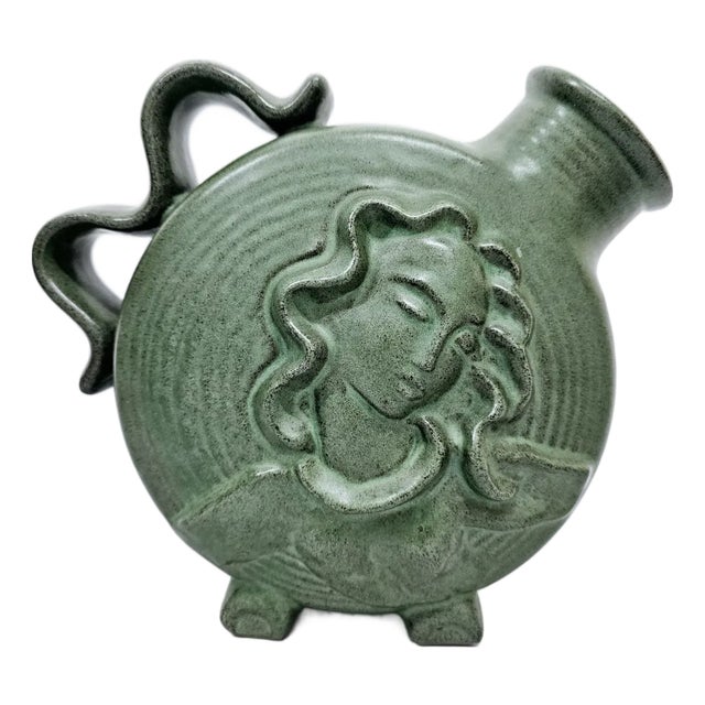 Art Nouveau Ceramic Decorative Jug from Michael Andersen & Son, 1890s For Sale