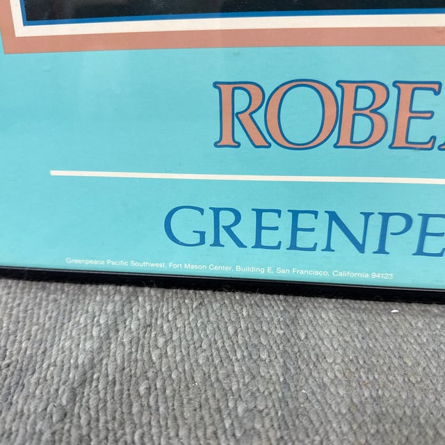 Teal Robert Lyn Nelson Greenpeace San Francisco Poster, Framed For Sale - Image 8 of 12