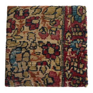 Decorative Cork Board Antique Kerman Rug Fragment Art For Sale
