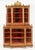 Venetian Inspired Louis XIV Style Vitrine Cabinet with FAUX tortoiseshell and gilt wood finish, central frieze surmounted...