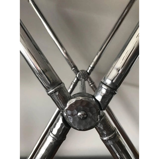 Hollywood Regency 1940s Vintage Everlast Folding Aluminium Tray Table For Sale - Image 3 of 8