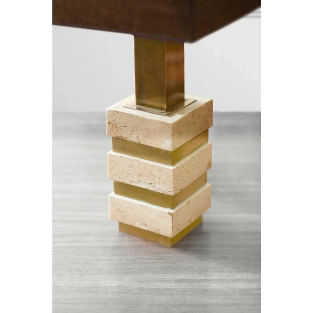 Table Lamp in Marble and Brass, 1980 For Sale - Image 3 of 5