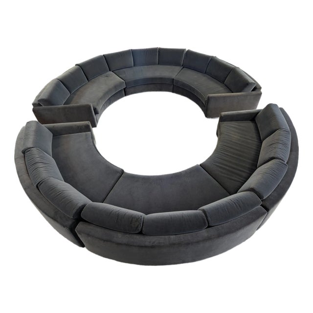 Restoration Hardware Round Sectional Sofas- Set of 2 For Sale