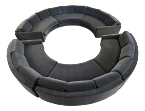 Restoration Hardware Round Sectional Sofas- Set of 2