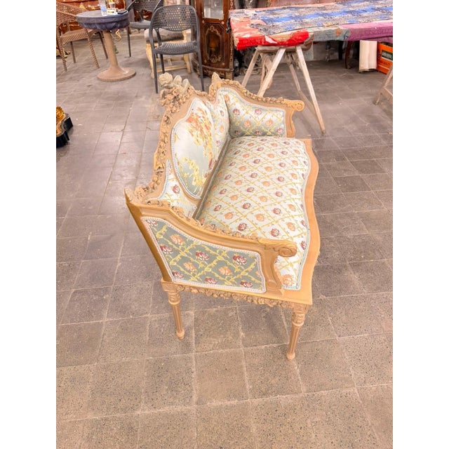 Vintage decorative Cherub Loveseat For Sale - Image 4 of 6