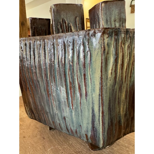 Ceramic Vintage Mid-Century Modern Pottery Vase Circa 1960s For Sale - Image 7 of 12