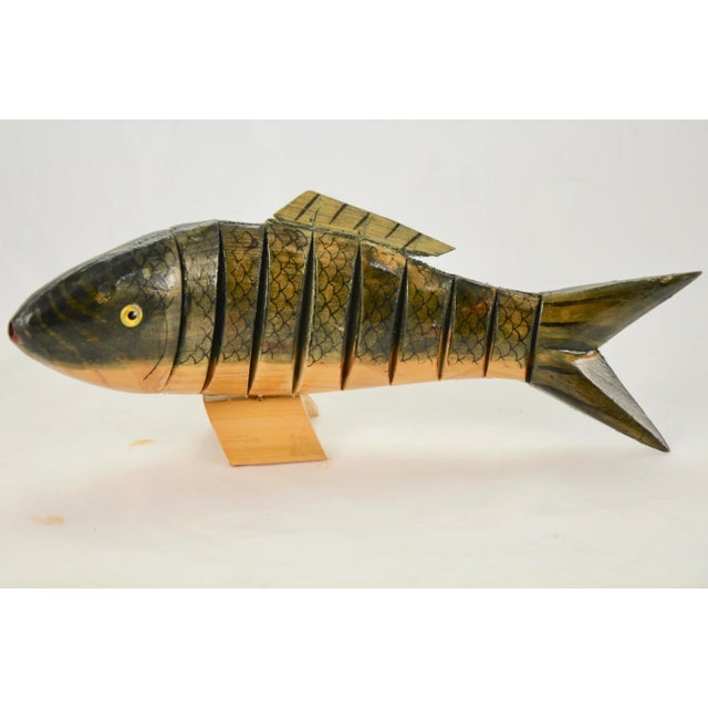 1970s Carved Reticulated Wood Fish For Sale In Chicago - Image 6 of 6