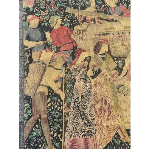 1970s Vintage French Screen Printed by Hand Tapestry Vendanges, 1970s For Sale - Image 5 of 18